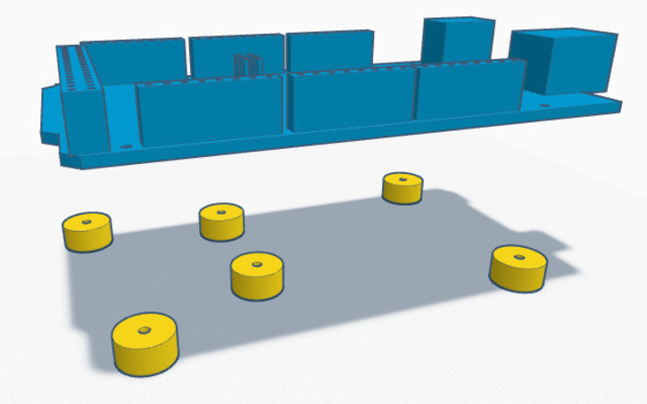 3D design Arduino mega 2560 (bare fastener) - Tinkercad