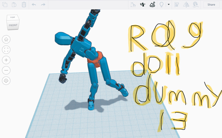 3D design Dummy 13 ragdoll - Tinkercad