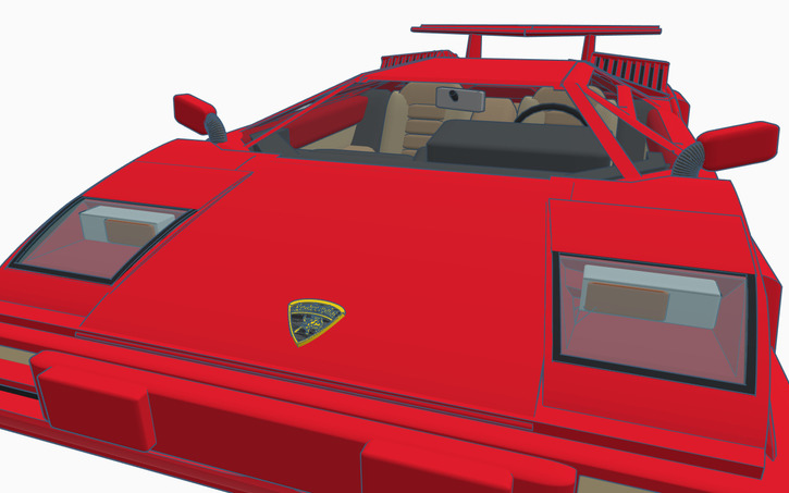 Lamborghini Countach 25th Anniversary Edition - Tinkercad