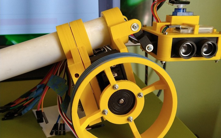 3D design 3 Wheeled Robot - Tinkercad