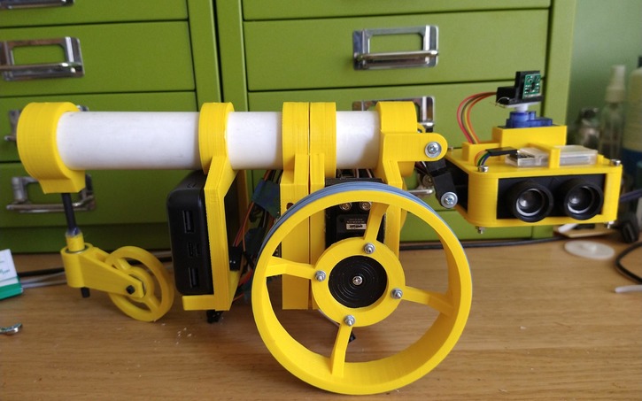 3D design 3 Wheeled Robot - Tinkercad