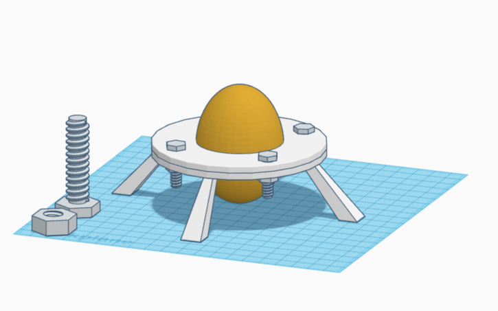 3D design Nuts and Bolts Egg Protector - Tinkercad