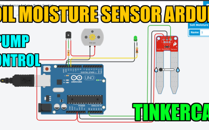 Circuit design Soil Moisture Sensor Arduino Pump Control - Tinkercad