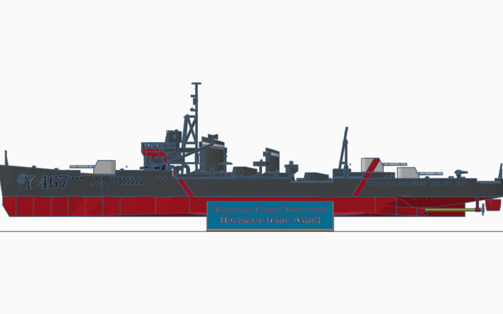 HSF 晴風 Harekaze Y467 (Haifuri) - Tinkercad