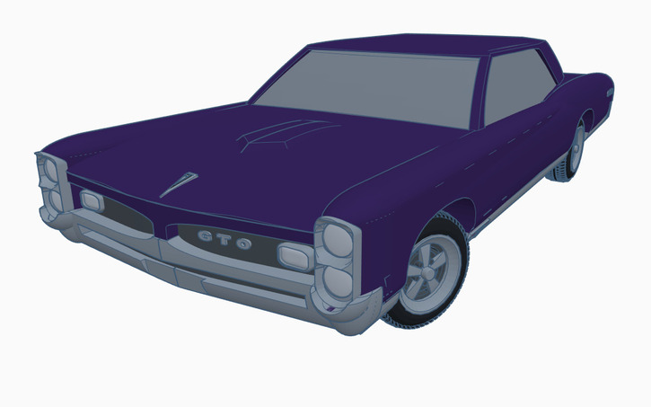 3D design 1967 Pontiac GTO - Tinkercad