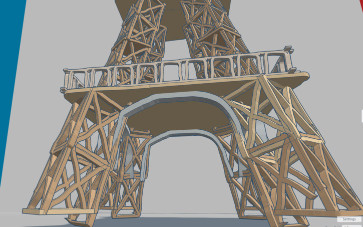 3D design Scribble Eiffel tower - Tinkercad