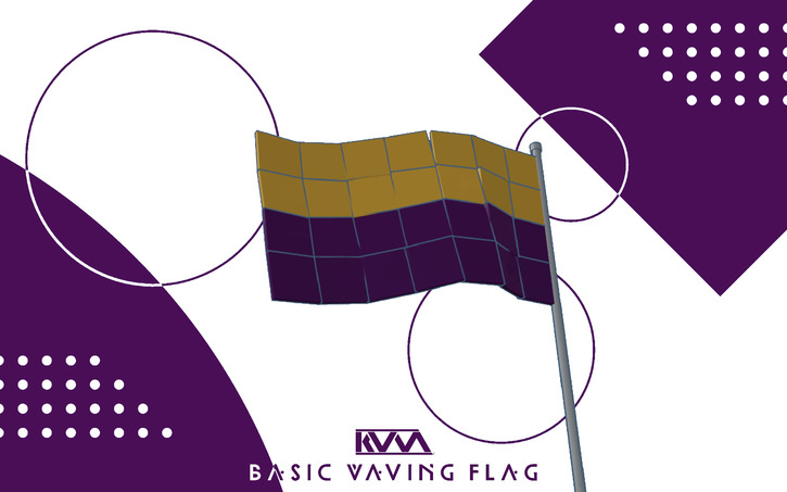 3D design Basic Waving Flag - Simlab - Tinkercad