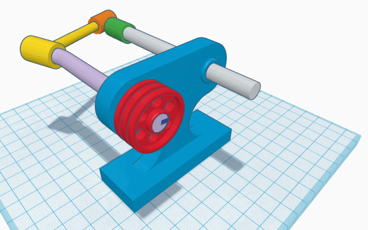 3d Design Linear Reciprocating Mechanism Sim Lab Tinkercad