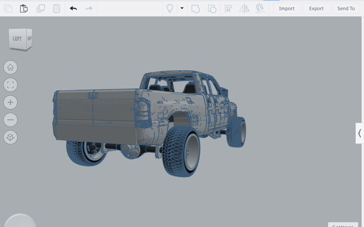 3D design 2nd gen drag truck - Tinkercad