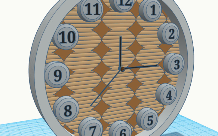 3D design Clock - Tinkercad