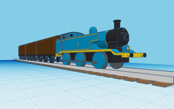 3D design OLD Thomas The Unstoppable Tank Engine - Tinkercad