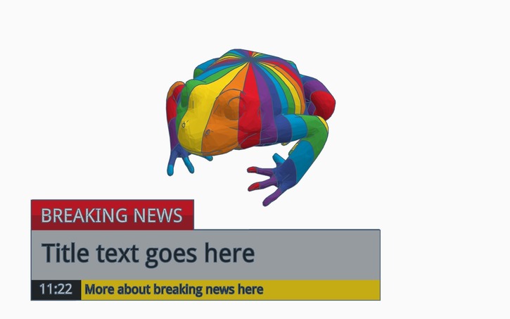 3D design Breaking News Meme Template - Tinkercad