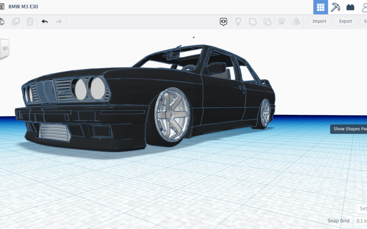 3d-design-bmw-m3-e30-tinkercad