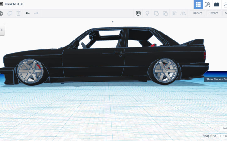 3d-design-bmw-m3-e30-tinkercad