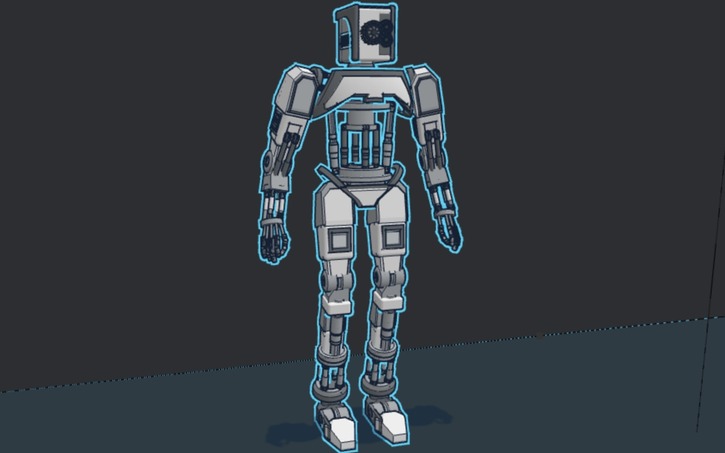 3D design Humanoid Robot - Tinkercad