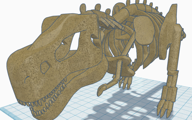 Scribbles-Only Tyrannosauridae Skeleton (updated) | Tinkercad