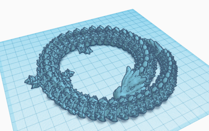 3D design Articulated Sky Dragon - Tinkercad