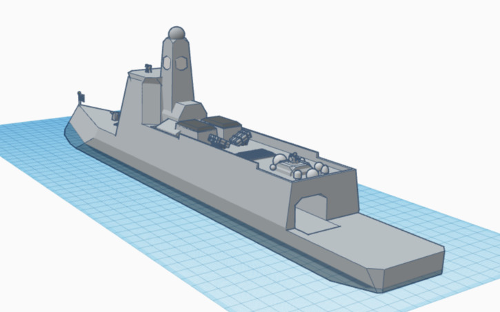 3D design LNS-ROKYS-KDDX-Class Destroyer - Tinkercad