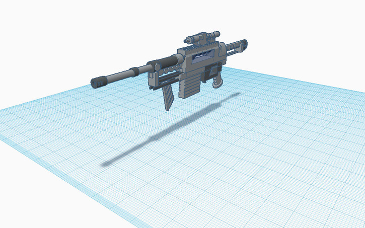 3D design Rifle - Tinkercad