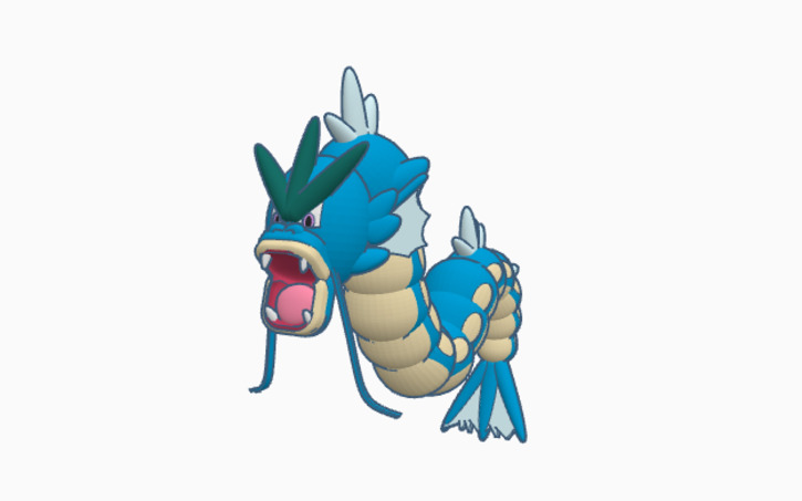 3D design Gyarados - Tinkercad