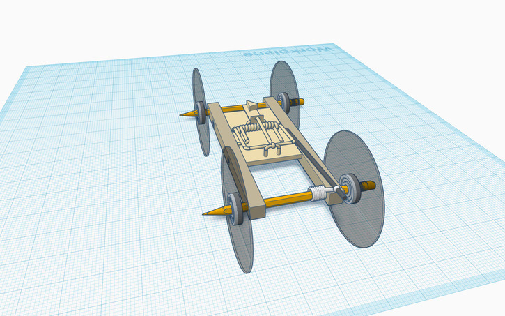 3D design Mouse Trap Car - Tinkercad