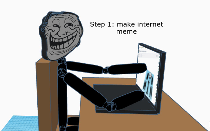 Computer Troll Face PNG