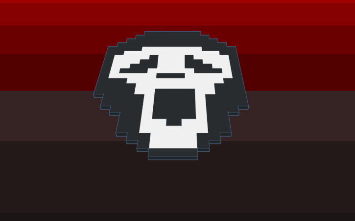 3D design Scream (Ghostface) Pixel Art | Tinkercad