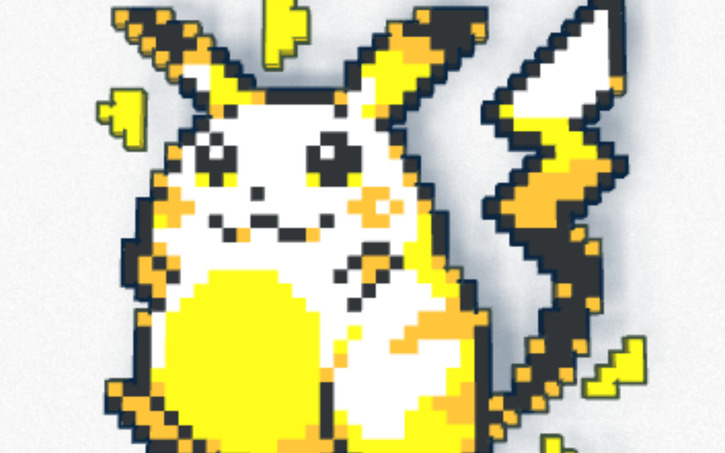 3d Design Pokémon Redblue Pikachu Sprite Tinkercad