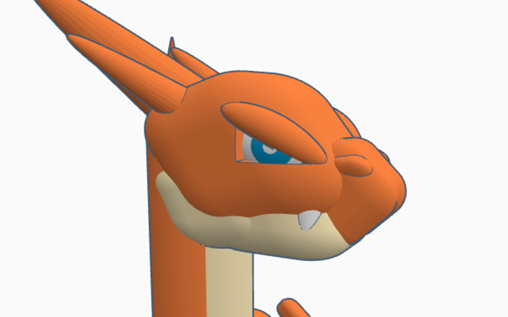 Pokemon Mega Charizard X 3D model 3D printable