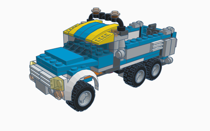 3d Design Lego 6x6 Pickup Creator 5765 Moc Tinkercad