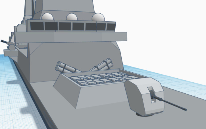 3D design LNS/HMS Type 45 Daring-Class Destroyer - Tinkercad