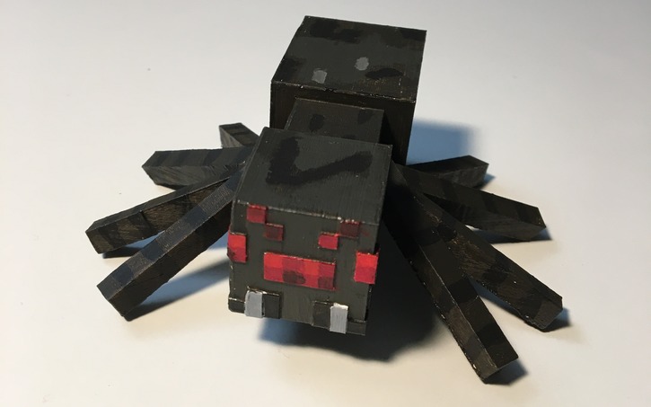 3d Design Minecraftspider Tinkercad 