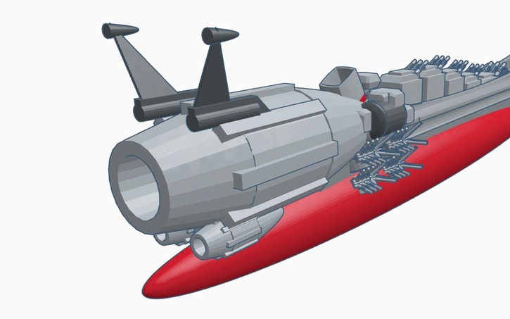 3d Design Space Battleship Yamato Ii Super Yamato Class Battleship Tinkercad 4637