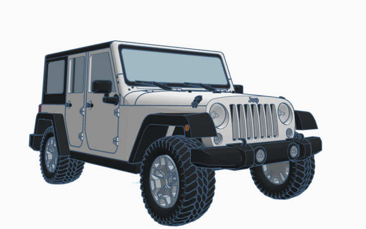 3D design Jeep Wrangler - Tinkercad