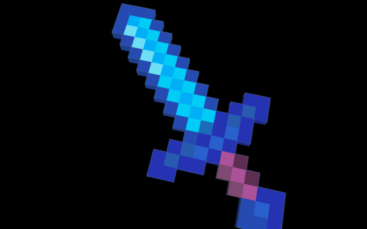 3D design Minecraft Enchanted Diamond Sword - Tinkercad