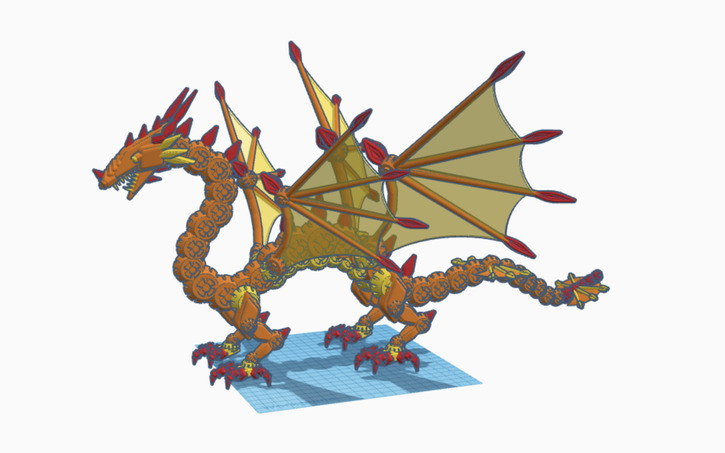 3D design Sol Dragonus Superior - The Sun Dragon - Tinkercad