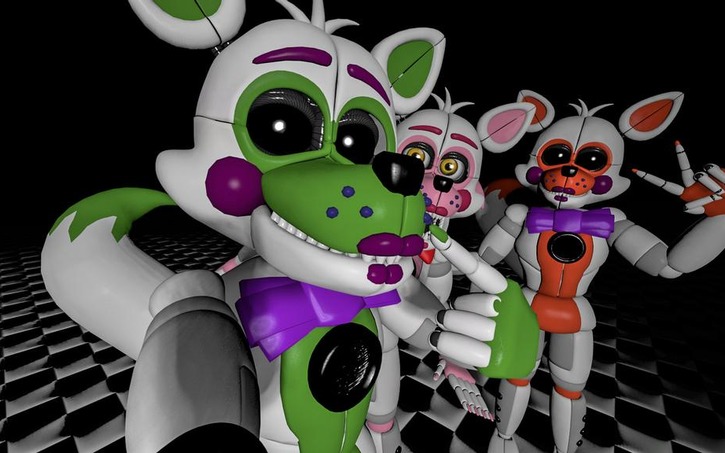 3D design funtime foxy and funtime lobit , and tangle | Tinkercad