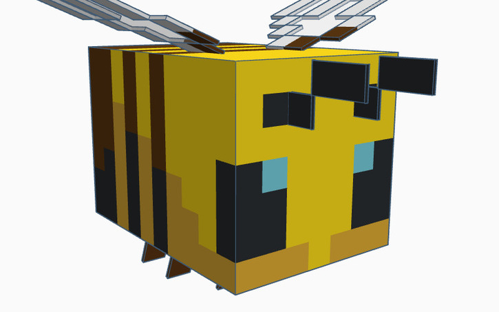 3D design Minecraft Bee / Arı - Tinkercad