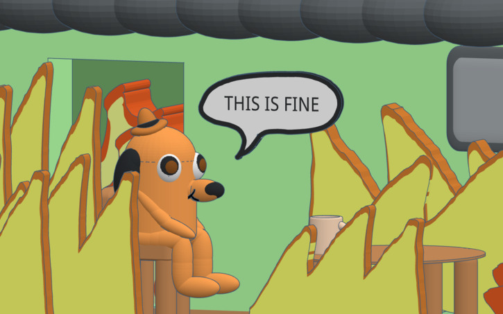 This Is Fine Posters for Sale  Redbubble