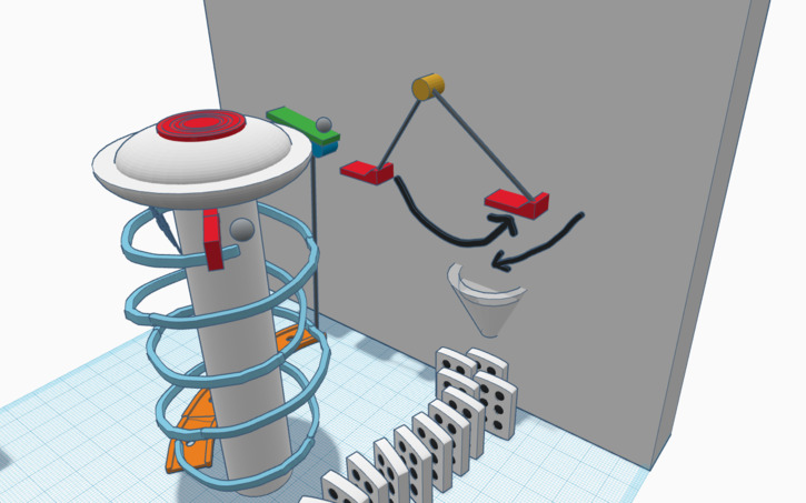 3d Design Rube Goldberg Tinkercad 7827