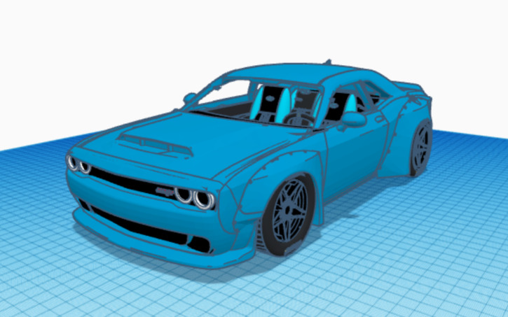 3D design Dodge Challenger SRT Demon Widebody - Tinkercad