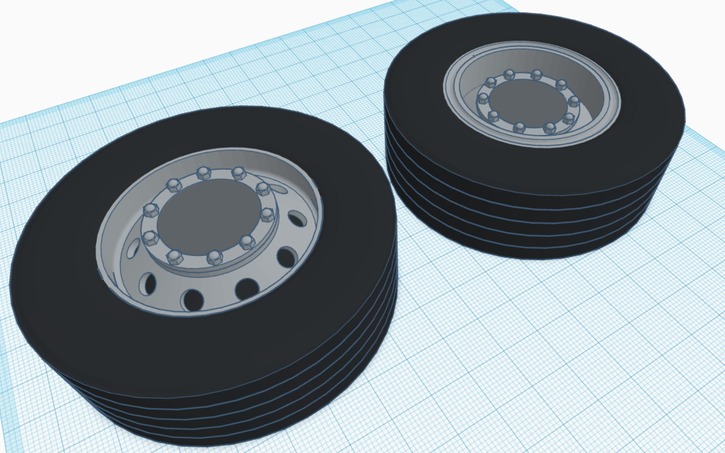 3D design Wheel Commercial Vehicle - Tinkercad