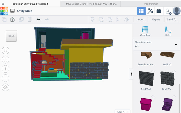 3d Design 2 Floor Complete House - Tinkercad