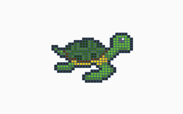 3D design Pixel Sea Turtle - Tinkercad