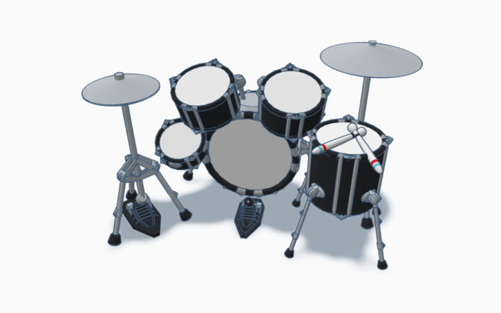 3D design Drum Kit - Tinkercad