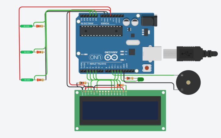 Circuit design Earthquake Detector | Tinkercad