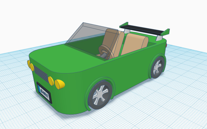 3D design Spor Araba - Tinkercad