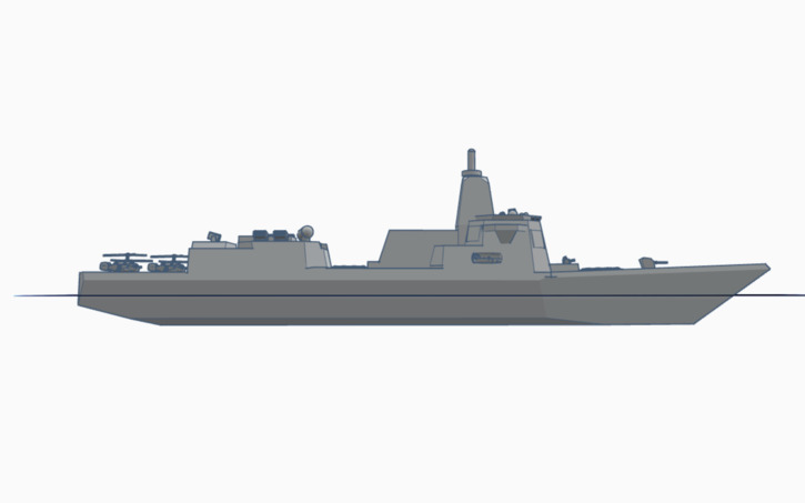 3D design LNS/CN-Type 055 Renhai Class Super Destroyer - Tinkercad