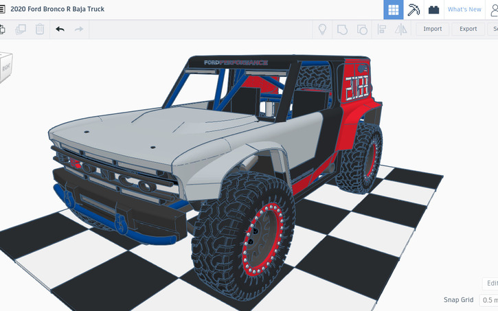 3d Design 2020 Ford Bronco R Baja Truck Tinkercad