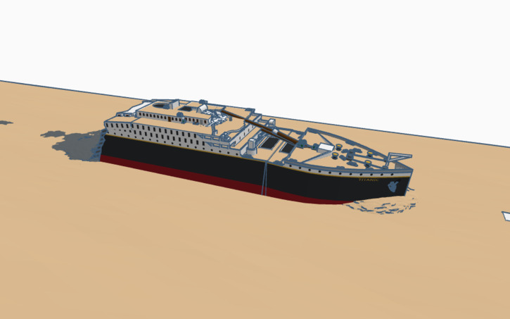 rms titanic wreck bow